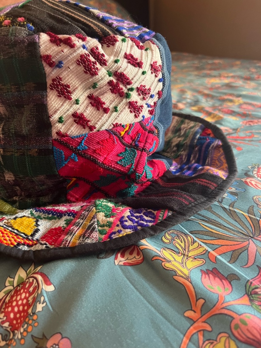 Patchwork Boho Bucket Hat - Multicolor - Picture 5 of 5